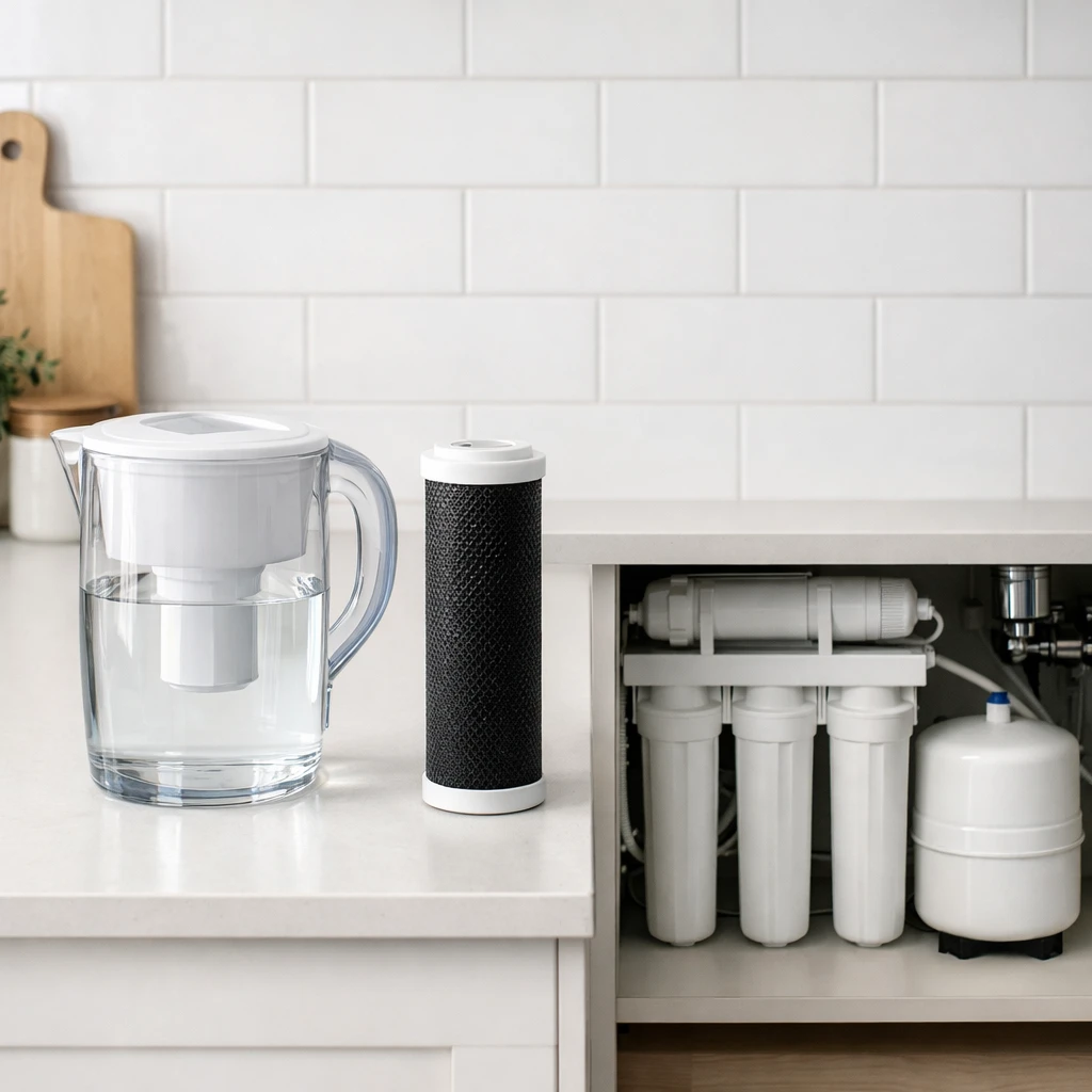 Filtre à eau : Brita, charbon actif, osmoseur — lequel sert vraiment à quoi ?